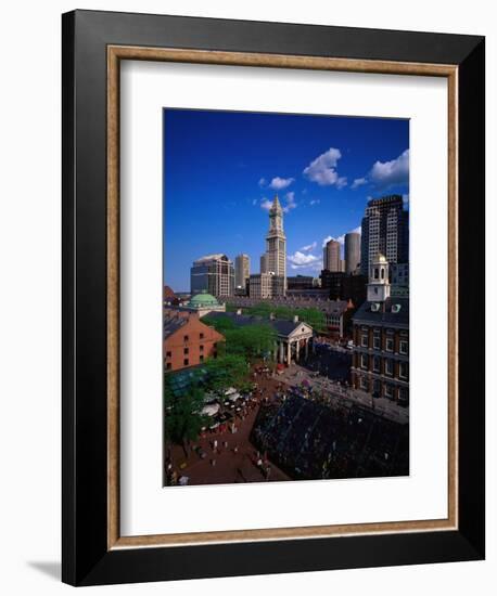 Quincy Market, Boston, MA-Walter Bibikow-Framed Photographic Print