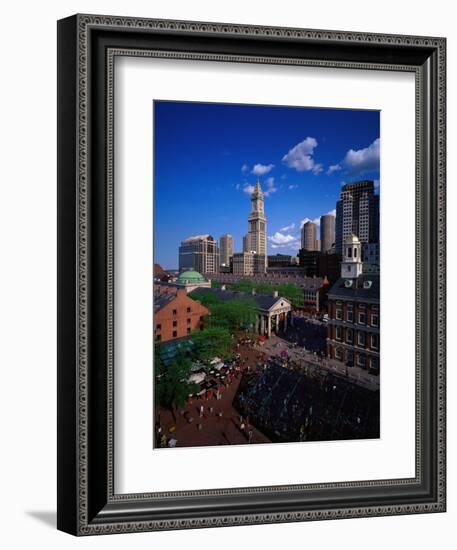 Quincy Market, Boston, MA-Walter Bibikow-Framed Photographic Print