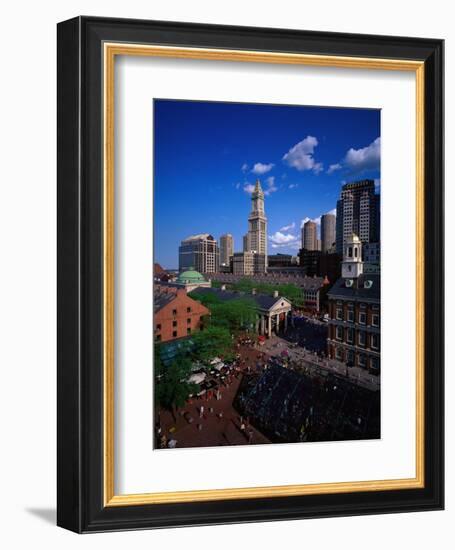 Quincy Market, Boston, MA-Walter Bibikow-Framed Photographic Print