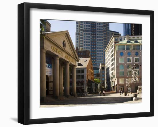 Quincy Market by Faneuil Hall, Boston, Massachusetts, USA-Amanda Hall-Framed Photographic Print