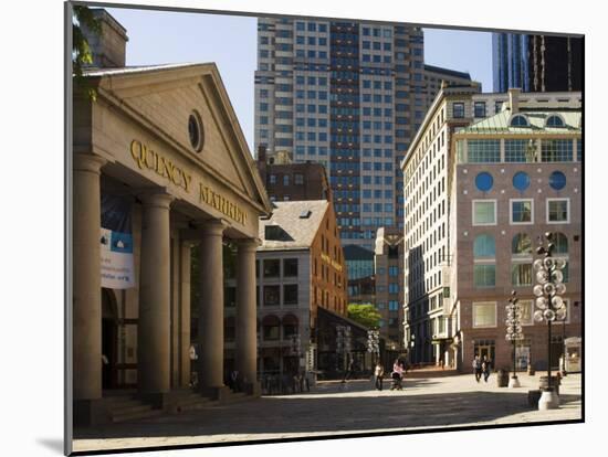 Quincy Market by Faneuil Hall, Boston, Massachusetts, USA-Amanda Hall-Mounted Photographic Print