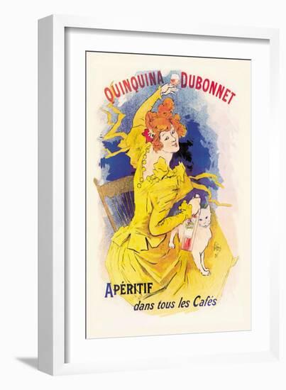 Quinquina Dubonnet Apertif-Jules Chéret-Framed Art Print