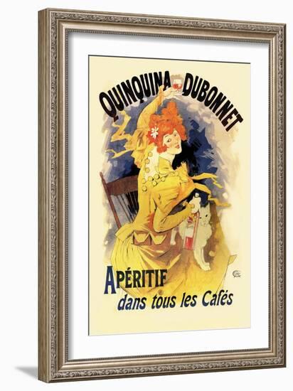 Quinquina Dubonnet Apertif-Jules Chéret-Framed Art Print