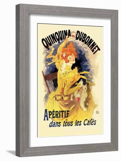 Quinquina Dubonnet Apertif-Jules Chéret-Framed Art Print