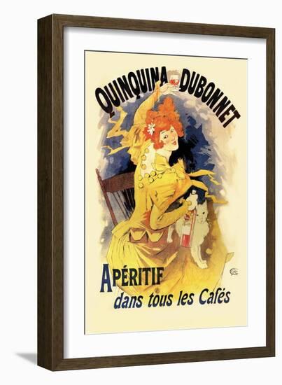 Quinquina Dubonnet Apertif-Jules Chéret-Framed Art Print