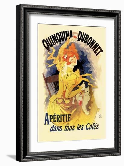 Quinquina Dubonnet Apertif-Jules Chéret-Framed Art Print