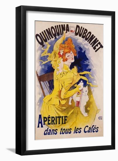 Quinquina Dubonnet Poster-Jules Chéret-Framed Premium Giclee Print