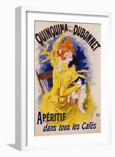 Quinquina Dubonnet Poster-Jules Chéret-Framed Premium Giclee Print