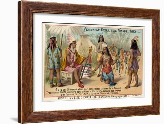 Quipus, System of Communication Using Knotted Strings, Peru-null-Framed Giclee Print