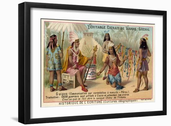 Quipus, System of Communication Using Knotted Strings, Peru-null-Framed Giclee Print