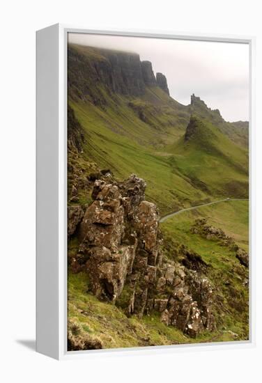 Quiraing, Isle of Skye, Highland, Scotland-Peter Thompson-Framed Premier Image Canvas