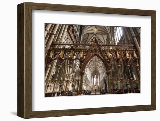 Quire Seen Through the Skidmore Screen, Lichfield Cathedral, Staffordshire, England, United Kingdom-Nick Servian-Framed Photographic Print