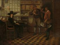 Interior with Lace-Worker and a Visitor-Quiringh Gerritsz van Brekelenkam-Art Print