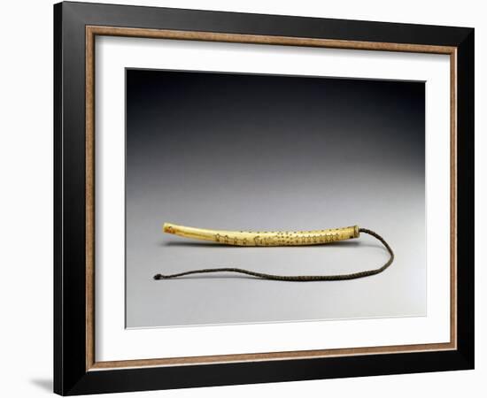 Quirt, Engraved Elk Antler, Crow Nation, C.1840 (Bone) (See also 434926)-American-Framed Giclee Print