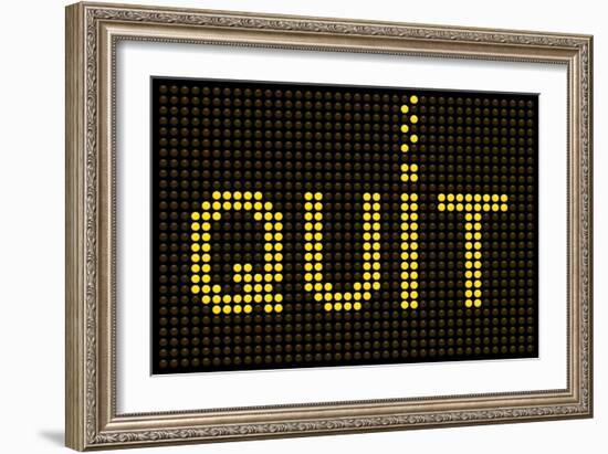 Quit Smoking Message On A Led Screen-wongstock-Framed Art Print