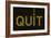 Quit Smoking Message On A Led Screen-wongstock-Framed Art Print