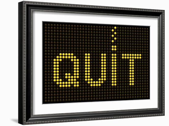 Quit Smoking Message On A Led Screen-wongstock-Framed Art Print