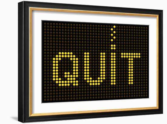 Quit Smoking Message On A Led Screen-wongstock-Framed Art Print