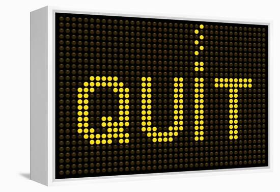 Quit Smoking Message On A Led Screen-wongstock-Framed Stretched Canvas