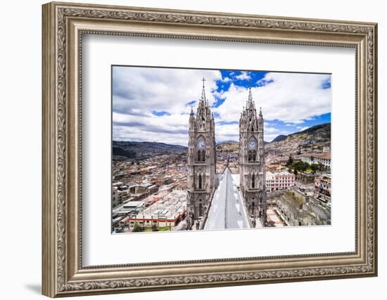 Quito Old Town Seen from the Roof of La Basilica Church, Quito, Ecuador, South America-Matthew Williams-Ellis-Framed Photographic Print