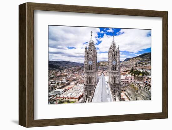 Quito Old Town Seen from the Roof of La Basilica Church, Quito, Ecuador, South America-Matthew Williams-Ellis-Framed Photographic Print