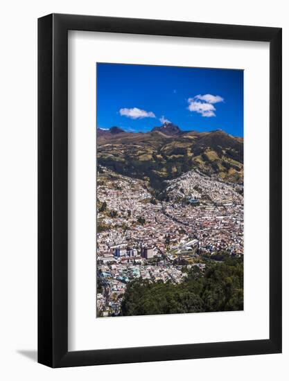 Quito, with Pichincha Volcano in the Background, Ecuador, South America-Matthew Williams-Ellis-Framed Photographic Print