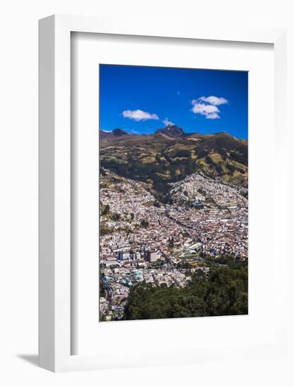 Quito, with Pichincha Volcano in the Background, Ecuador, South America-Matthew Williams-Ellis-Framed Photographic Print