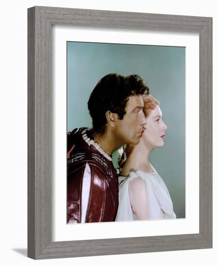 Quo Vadis ? by Mervyn Le Roy with Robert Taylor and Deborah Kerr, 1951 (photo)-null-Framed Photo