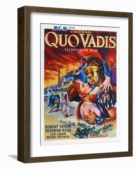 Quo Vadis, Deborah Kerr, Robert Taylor, 1951-null-Framed Art Print