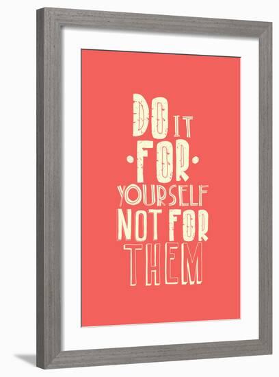 Quote, Inspirational Poster, Typographical Design-Vanzyst-Framed Art Print