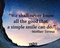 A Simple Smile - Mother Teresa Quote-Quote Master-Art Print