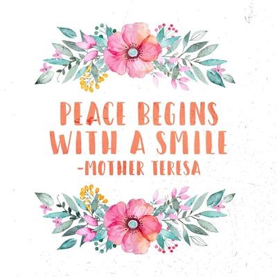 FLOWER CHILDREN /& MOTHER TERESA quote INSPIRATIONAL poster 24X36 PETALS
