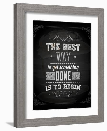 Quote Typographical Design-Ozerina Anna-Framed Art Print