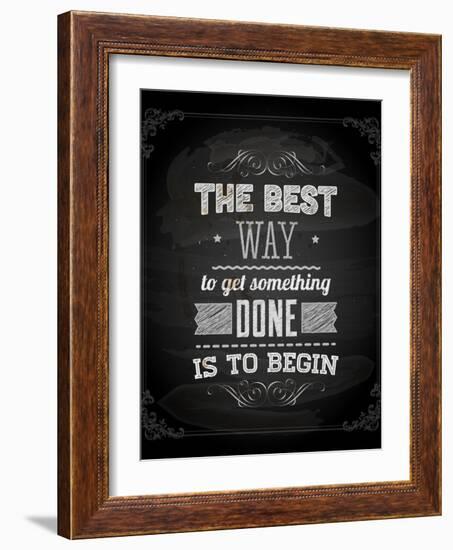 Quote Typographical Design-Ozerina Anna-Framed Art Print