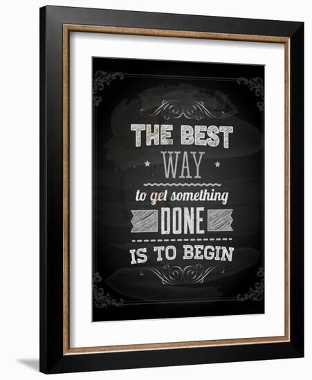 Quote Typographical Design-Ozerina Anna-Framed Art Print