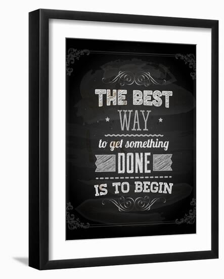 Quote Typographical Design-Ozerina Anna-Framed Art Print