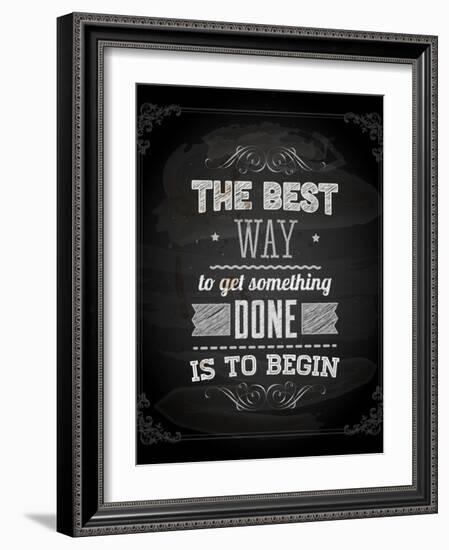 Quote Typographical Design-Ozerina Anna-Framed Art Print