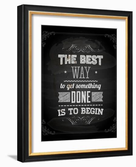 Quote Typographical Design-Ozerina Anna-Framed Art Print
