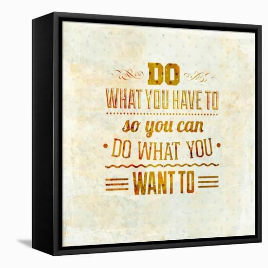 Quote Typographical Design-Ozerina Anna-Framed Stretched Canvas