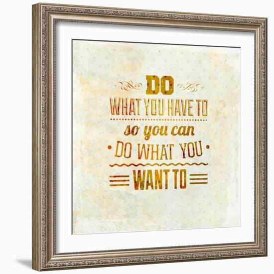 Quote Typographical Design-Ozerina Anna-Framed Art Print