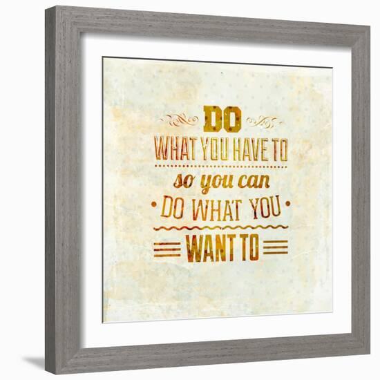 Quote Typographical Design-Ozerina Anna-Framed Art Print