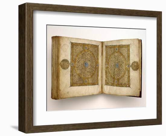 Qur'an Manuscript in Maghribi Script-null-Framed Giclee Print