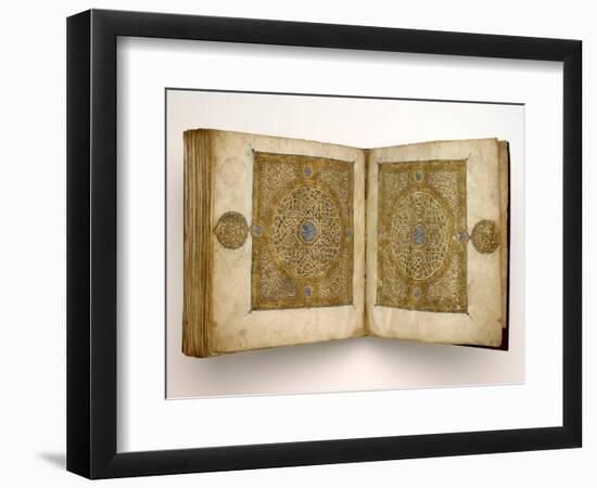 Qur'an Manuscript in Maghribi Script-null-Framed Giclee Print