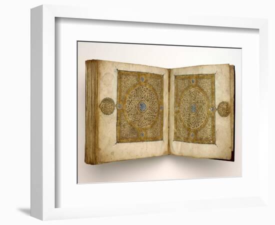 Qur'an Manuscript in Maghribi Script-null-Framed Giclee Print