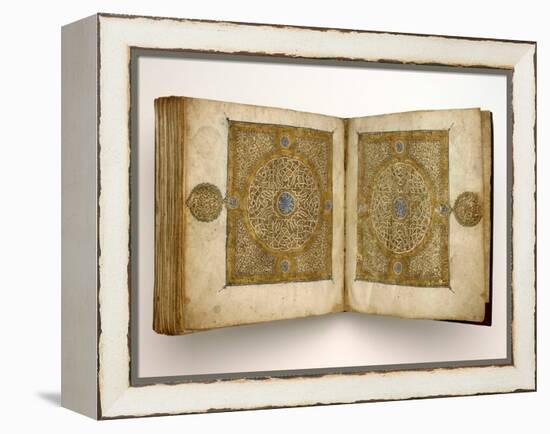 Qur'an Manuscript in Maghribi Script-null-Framed Premier Image Canvas