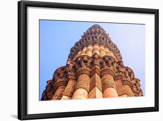 Qutb Minar, the Tallest Brick Minaret in the World , Delhi India.-jackfrog-Framed Photographic Print