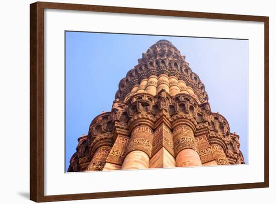 Qutb Minar, the Tallest Brick Minaret in the World , Delhi India.-jackfrog-Framed Photographic Print