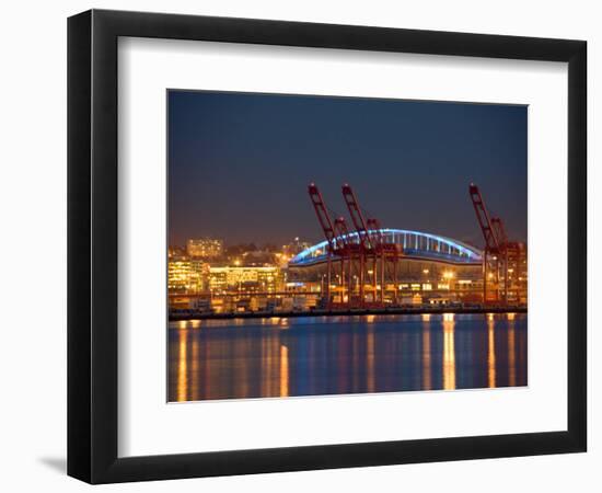 Qwest Field and Elliott Bay View from Alki, Seattle, Washington, USA-Jamie & Judy Wild-Framed Photographic Print