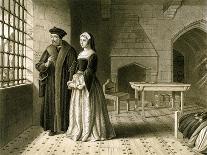 Sir Thomas More (1478-153) and His Daughter, Margaret, 19th Century-R Anderson-Framed Giclee Print