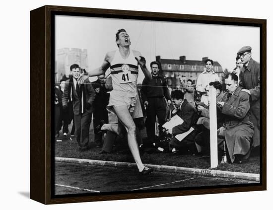 R. Bannister Runs Mile-null-Framed Premier Image Canvas